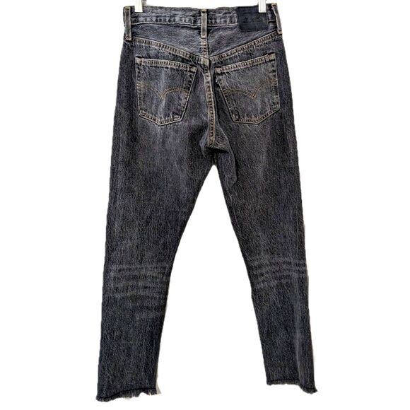 Levi's "Made & Crafted" 501S "Black Fog" Raw Hem SELVEDGE Button Fly Jeans 23/30 - Picture 12 of 12